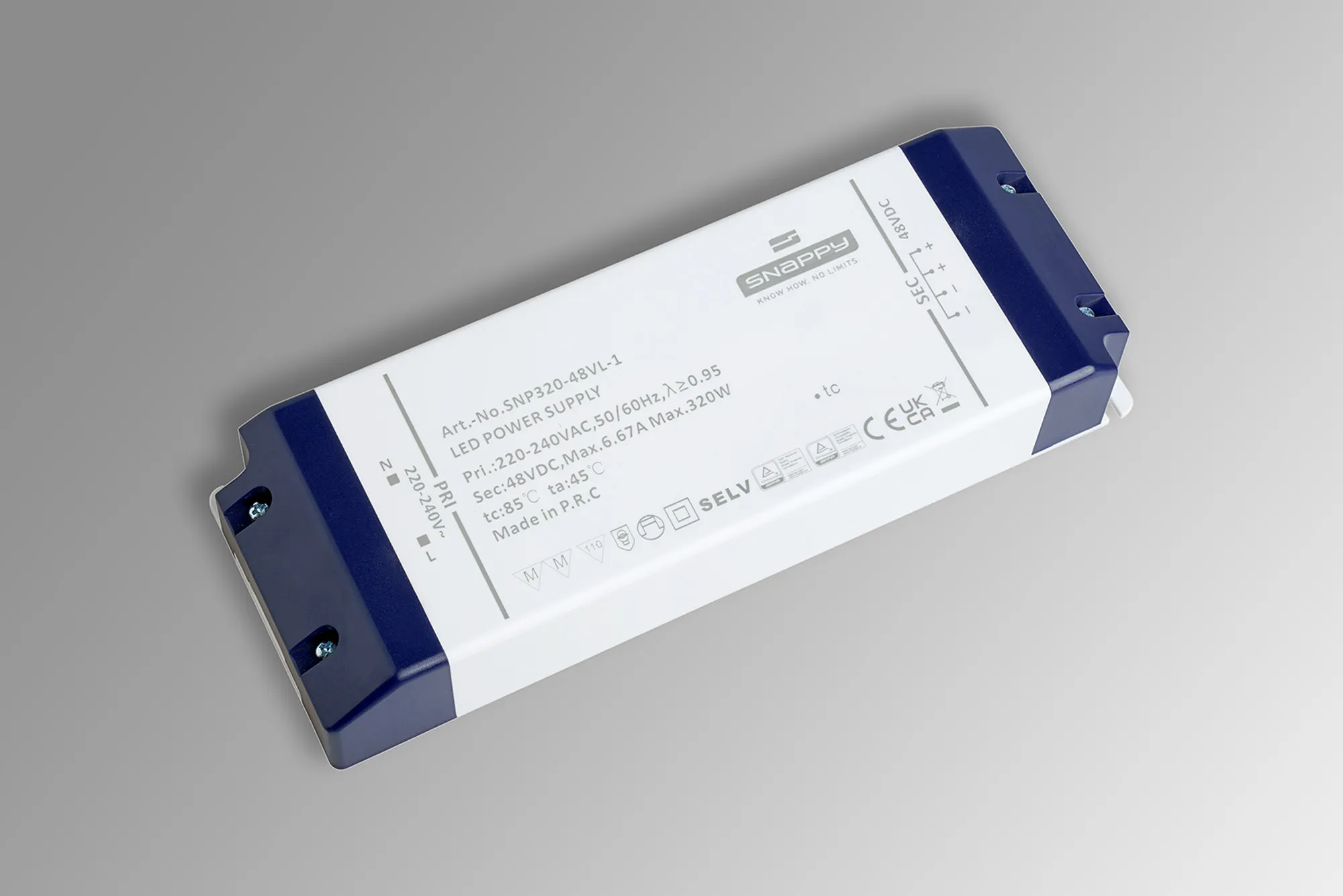 IP20 48V Non-DIM Drivers Snappy Fixed output Driver